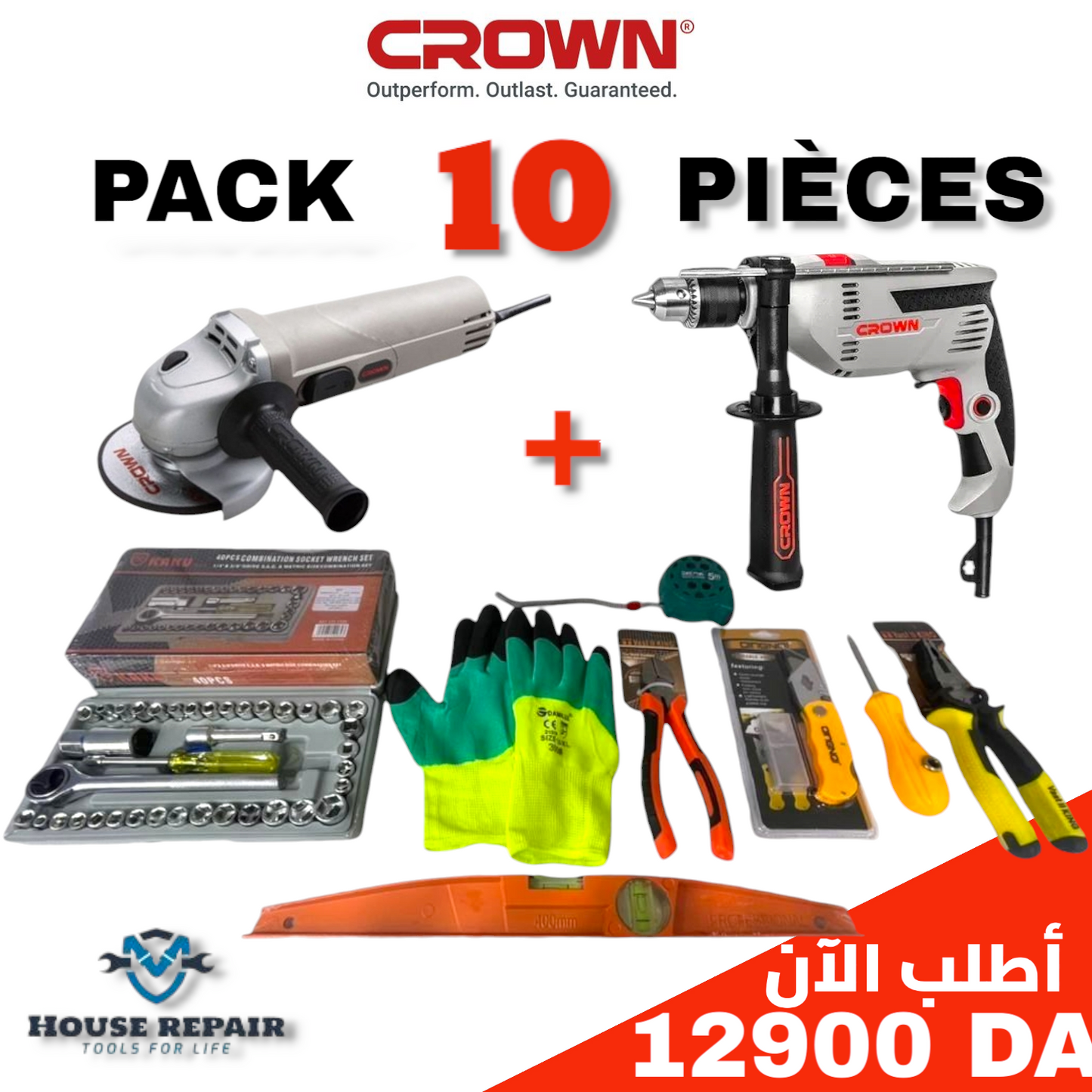 1-Pack 10 pièces CROWN