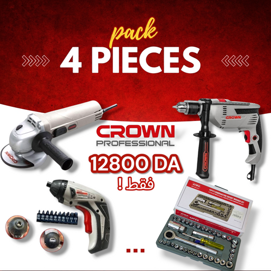 1- Pack 4 pièces CROWN